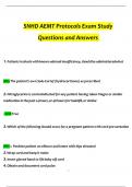 SNHD AEMT Protocols Exam Study  Questions and Answers (2024 / 2025) (Verified Answers)