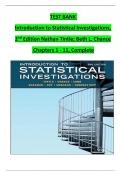 TEST BANK For Introduction to Statistical Investigations, 2nd Edition by Nathan Tintle; Beth L. Chance, Verified Chapters 1 - 11, Complete Newest Version