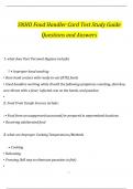 SNHD Food Handler Card Test Study Guide Questions and Answers (2024 / 2025) (Verified Answers)