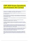 CSP 2024 Exam Questions  and Answers All Correct