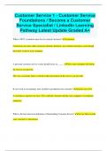 Customer Service 1 - Customer Service Foundations / Become a Customer Service Specialist / LinkedIn Learning Pathway Latest Update Graded A+