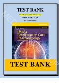  Rau’s Respiratory Care Pharmacology, 9th Edition By Gardenhire 9780323299688 Chapter1-23 Complete Guide-Test Bank.