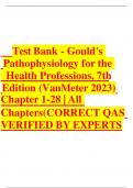 Test Bank - Gould's Pathophysiology for the Health Professions, 7th Edition (VanMeter 2023)