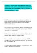 FEDERAL NURSING HOME ADMINISTRATOR NEWEST EXAM 2024-2025 ACTUAL QUESTIONS AND CORRECT VERIFIED(DETAILED) ANSWERS|ALREADY GRADED A+ |100% GUARANTEED PASS!