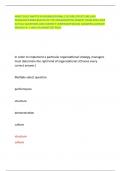 MNGT 301/CHAPTER 8:ORGANIZATIONAL CULTURE,STRUCTURE,AND DESIGN:BUILDING BLOCKS OF THE ORGANIZATION NEWEST EXAM 2024-2025 ACTUAL QUESTIONS AND CORRECT VERIFIED(DETAILED) ANSWERS|ALREADY GRADED A+ |100% GUARANTEED PASS!