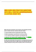 MEDI SURG HESI PRACTICE QUESTIONS  WITH WELL VERIFIED ANSWERS[GRADED  A+] ACTUAL EXAM 100%