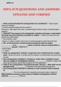 NFPA 10 70 QUESTIONS AND ANSWERS UPDATED AND VERIFIED.