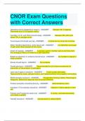 Bundle For  CNOR Exam Questions with Correct Answers (1)