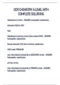 OCR CHEMISTRY A LEVEL WITH COMPLETE SOLUTIONS  Haloalkane to nitrile - ANSWER-nucleophilic substitution  ethanolic NaCN or KCN  heat  Haloalkane to primary amine (also makes NH4X) - ANSWER-Nucleophilic substitution   Excess ethanolic NH3 with no further s