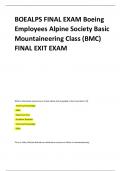 BOEALPS FINAL EXAM Boeing  Employees Alpine Society Basic  Mountaineering Class (BMC) FINAL EXIT EXAM