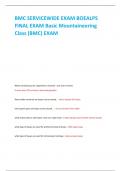 BMC SERVICEWIDE EXAM BOEALPS  FINAL EXAM Basic Mountaineering  Class (BMC) EXAM