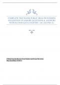 COMPLETE TEST BANK PUBLIC HEALTH NURSING 9TH EDITION STANHOPE QUESTIONS & ANSWERS WITH RATIONALES (CHAPTER 1-46) | RATED A+