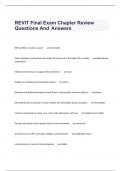 REVIT Final Exam Chapter Review Questions And 	Answers