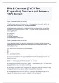 Bids & Contracts (CMCA Test Preparation) Questions and Answers 100% Correct