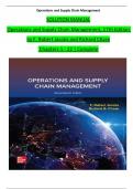 Solution Manual For Operations and Supply Chain Management, 17th Edition by (F. Robert Jacobs, 2024), Verified Chapters 1 - 22, Complete Newest Version