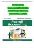 Solution Manual for Payroll Accounting 2024, 34th Edition by Bernard J. Bieg, Bridget Stomberg, Verified Chapters 1 - 7, Complete Newest Version