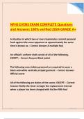 NFHS EVENS EXAM COMPLETE Questions and Answers 100% verified 2024 GRADE A+