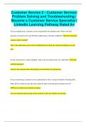 Customer Service 2 - Customer Service: Problem Solving and Troubleshooting / Become a Customer Service Specialist / LinkedIn Learning Pathway Rated A+