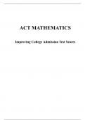 Mathematics - ACT exam