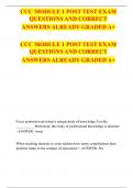 CCC MODULE 1 POST TEST EXAM  QUESTIONS AND CORRECT  ANSWERS ALREADY GRADED A+