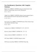 Gas Stoichiometry Questions with Complete Solutions