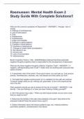 Rasmussen: Mental Health Exam 2 Study Guide With Complete Solutions!!