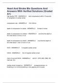 Heart And Stroke Bls Questions And Answers With Verified Solutions (Graded A+)