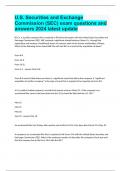 U.S. Securities and Exchange Commission (SEC) exam questions and answers 2024 latest update