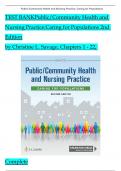 Public / Community Health and Nursing Practice: Caring for Populations, 2nd Edition TEST BANK by Christine L. Savage, Verified Chapters 1 - 22, Complete Newest Version