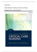 Test Bank for Understanding the Essentials of Critical Care Nursing, 3rd Edition by Kathleen Perrin, Carrie MacLeod 9780134146348 Chapter1-19 Complete Guide. 