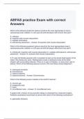 ABFAS practice Exam with correct Answers - Graded A