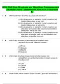 WGU C949 Data Structures and Algorithms PreAssessment - Multiple Choice Latest Update 2024-2025 Guaranteed A+