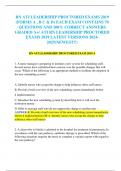 RN ATI LEADERSHIP PROCTORED EXAMS 2019  (FORMS A , B C & D) EACH EXAM CONTAINS 70  QUESTIONS AND 100% CORRECT ANSWERS  GRADED A+/ ATI RN LEADERSHIP PROCTORED  EXAMS 2019 LATEST VERSIONS 2024- 2025(NEWEST!!)