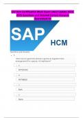 SAP Hcm Certification Mock Exam Latest Update 2024-2025 Questions and Detailed Correct Answers Guaranteed A+