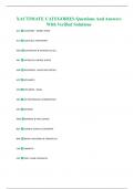 XACTIMATE CATEGORIES Questions And Answers With Verified Solutions