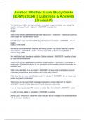 Aviation Weather Exam Study Guide (IERW) (2024) || Questions & Answers (Graded A)