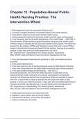 Foundations for Population Health in Community/Public Health Nursing 6th Edition Chapter 11: The Intervention Wheel, Exam Questions and Solutions Newest Update (A+ GRADED)