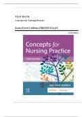 Test Bank - Concepts for Nursing Practice, 3rd Edition (Giddens, 2021), Chapter 1-57 | All Chapters