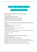 Exam 1 NR 324 Adult Health 1 Questions And Answers