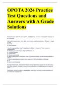 Bundle For OPOTA Exam Questions with All Correct Answers