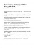 Frank Hershey (Cirrhosis) HESI Case Study (2024-2025) Questions And Answers