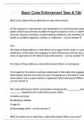 Basic Code Enforcement TEEX & TDLR exam Questions and answers latest update