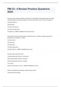 PM Ch. 4 Review Practice Questions 2024.   The project scope statement indicates that the client is responsible for training the people who will be using the equipment and that the project team will train the client's trainers. This is an example of:  