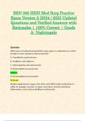 BSN 266 HESI Med Surg Practice Exam Version 2 (2024 / 2025 Update) Questions and Verified Answers with Rationales | 100% Correct | Grade A - Nightingale