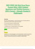 BSN HESI 266 Med Surg Exams (ALL Latest 2024 / 2025 Updates STUDY BUNDLE WITH COMPLETE SOLUTIONS) Questions and Verified Answers | 100% Correct | Already Graded A - Nightingale