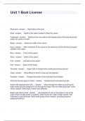 Unit 1 Boat License Questions and Answers Graded A