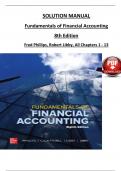 Solution Manual For Fundamentals of Financial Accounting, 8th Edition 2024 by Fred Phillips, Robert Libby, Verified Chapters 1 - 13, Complete Newest Version 