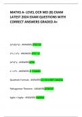 MATHS A- LEVEL OCR MEI (B) EXAM LATEST 2024 EXAM QUESTIONS WITH CORRECT ANSWERS GRADED A+