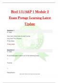 Biod 151/A&P 1 Module 2  Exam Portage Learning Latest  Update 