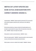 NBSTSA CST LATEST UPDATES 2024  EXAM ACTUAL EXAM QUESTIONS WITH  CORRECT ANSWERS GRADED A+